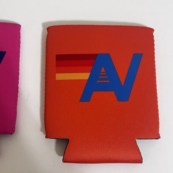Aviator Nation Koozie Can Coolers Sleeves Lot of 2 Pink Tiger Orange La Jolla CA - Picture 6 of 6